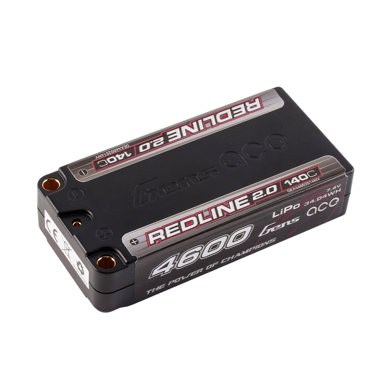 Gens ace Redline 2.0 4600mAh 2S 140C Shorty Lipo Battery