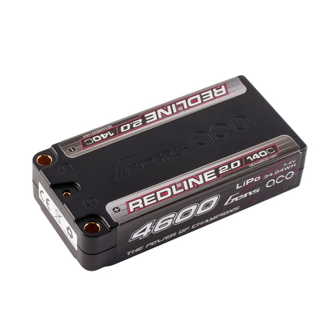 Gens ace Redline 2.0 4600mAh 2S 140C Shorty Lipo Battery