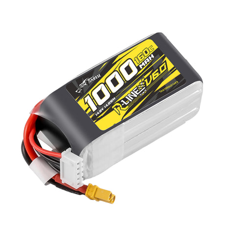 Tattu R-Line Version 6.0 1000mAh 14.8V 160C 4S1P Lipo Battery Pack with XT30 Plug