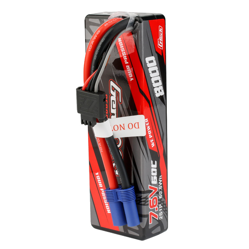 Gens ace G-Tech 8000mAh 2S1P 7.6V 60C High Voltage Lipo Battery with EC5 plug