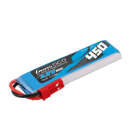 Gens ace 450mAh 3.8V 60C 1S1P Lipo Battery Pack with JST-SYP Plug