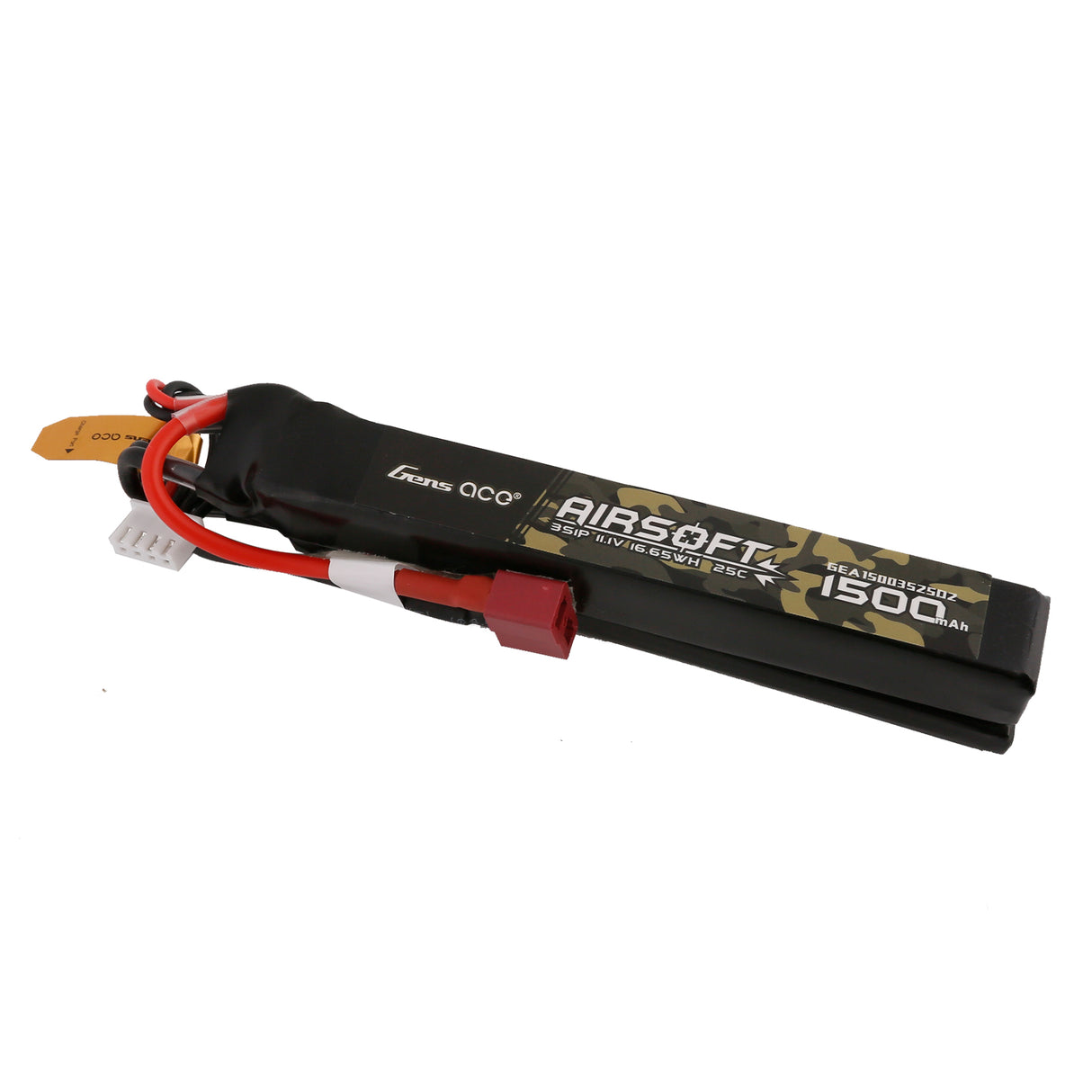 Gens ace 25C 1500 mAh 3S1P 11,1 V Nunchuck 2X Airsoft Gun Lipo Akku mit T-Stecker