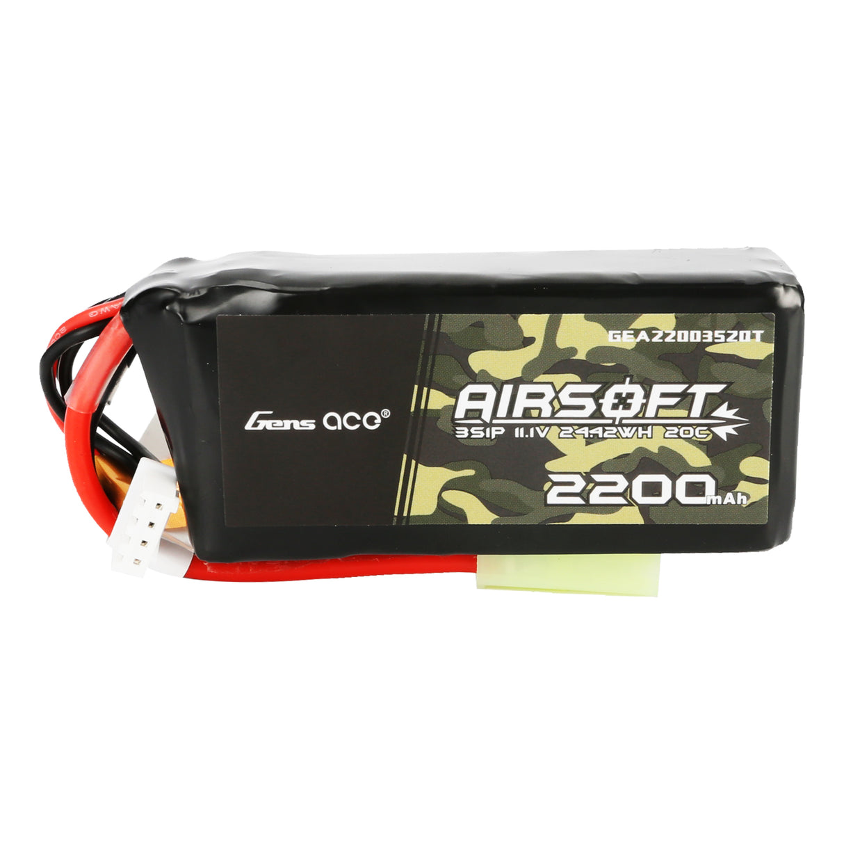 Gens ace 20C 2200mAh 3S1P 11,1V Airsoft Gun Lipo Akku mit Mini-Tamiya-Stecker