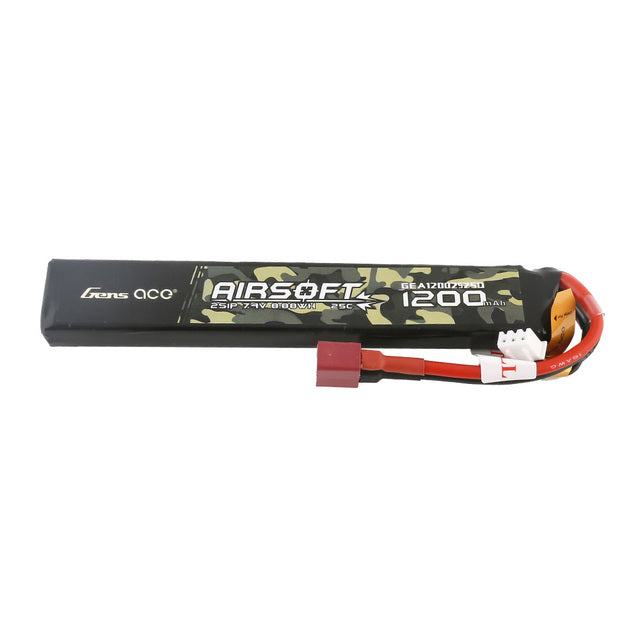 Gens ace 25C 1200 mAh 2S1P 7,4 V Airsoft Gun Lipo Akku mit T-Stecker