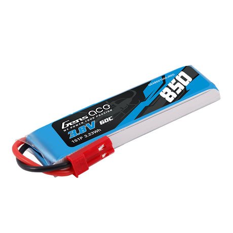Gens Ace 850mAh 3.8V 60C  1S1P HV LIPO Battery with JST-SYP Plug