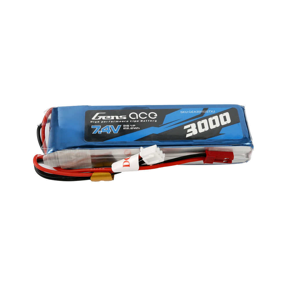 Gens ace 3000 mAh 7,4 V 2S1P Lipo-Akkupack