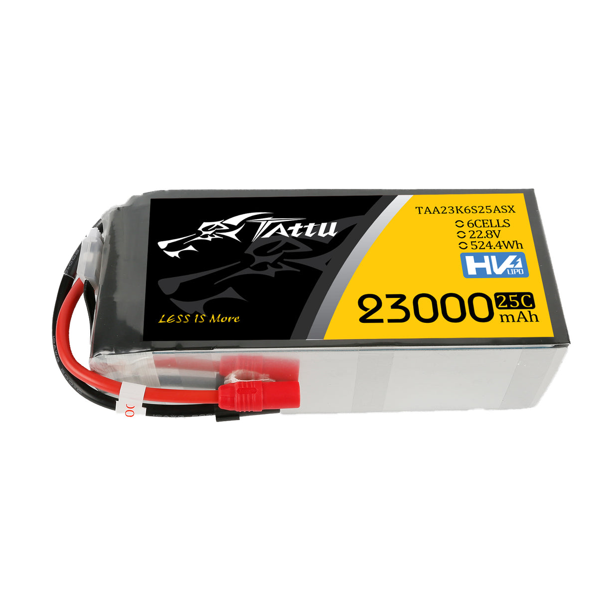 Tattu 23000 mAh 22,8 V 25C 6S1P HV Hochspannungs-Lipo-Akku mit XT150+AS150