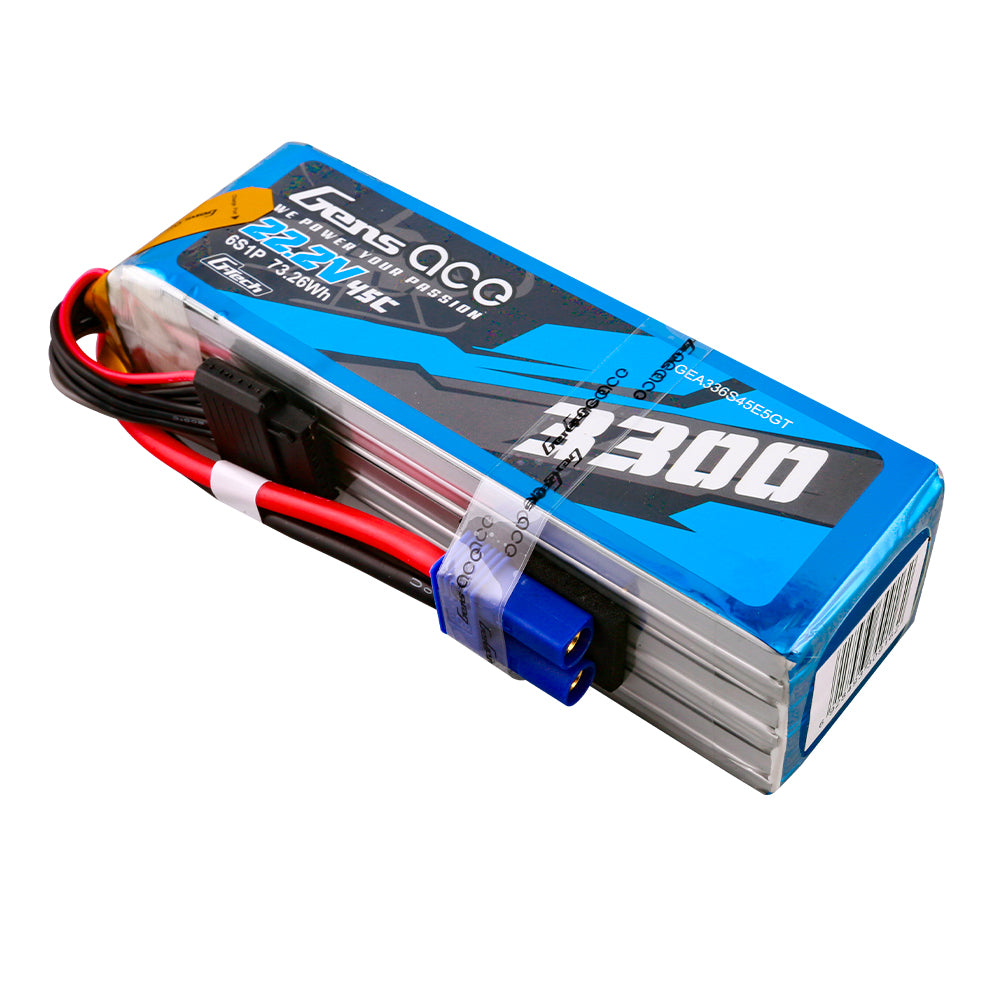 Gens ace G-Tech 3300 mAh 22,2 V 45 C 6S1P Lipo-Akkupack mit EC5-Stecker