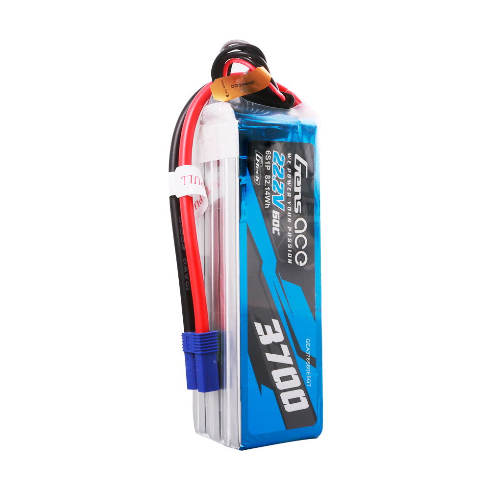 Gens ace G-Tech 3700 mAh 22,2 V 60C 6S1P Lipo-Akkupack mit EC5-Stecker