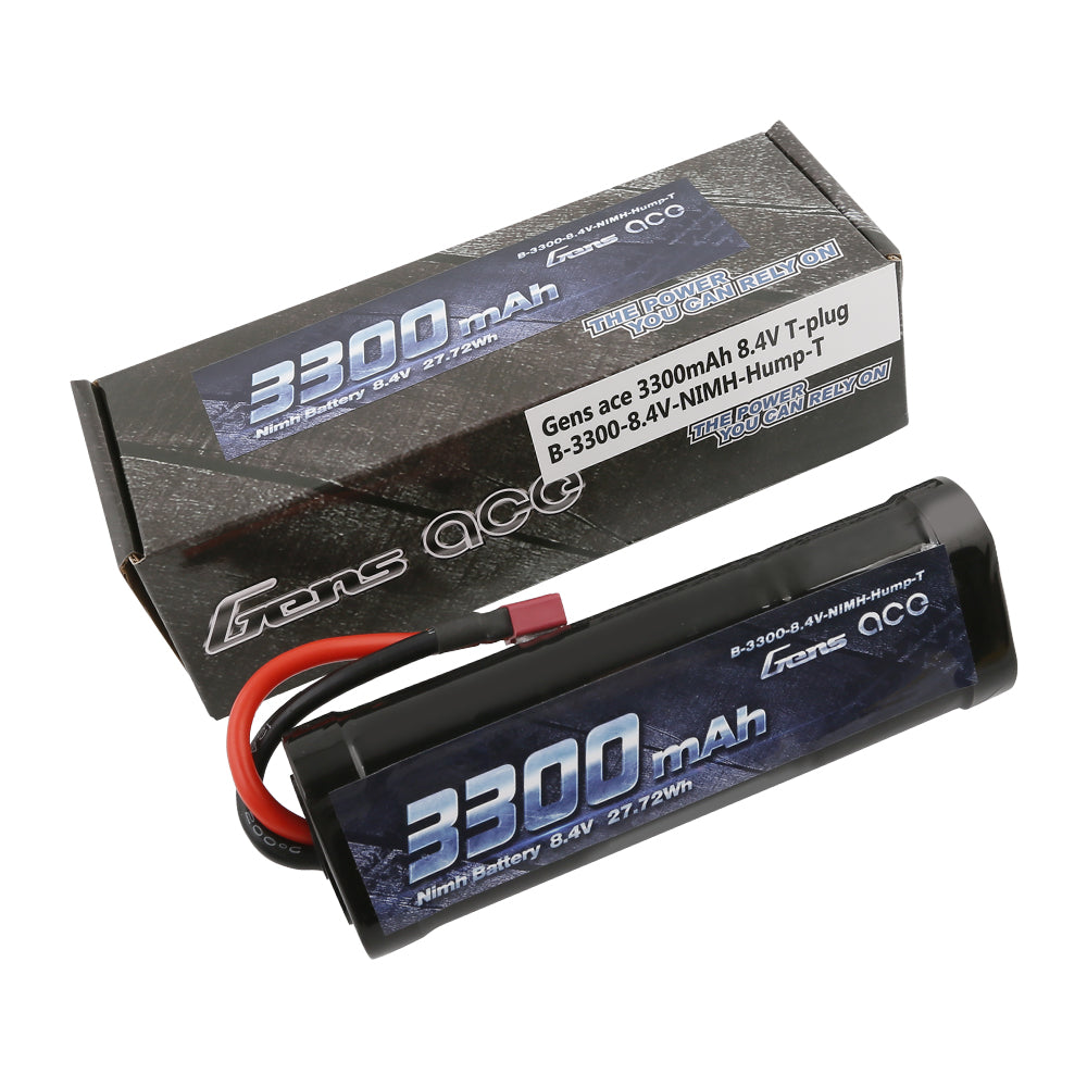 Gens ace 3300mAh 8.4V 7-Cell NiMH Hump Battery Pack  with T