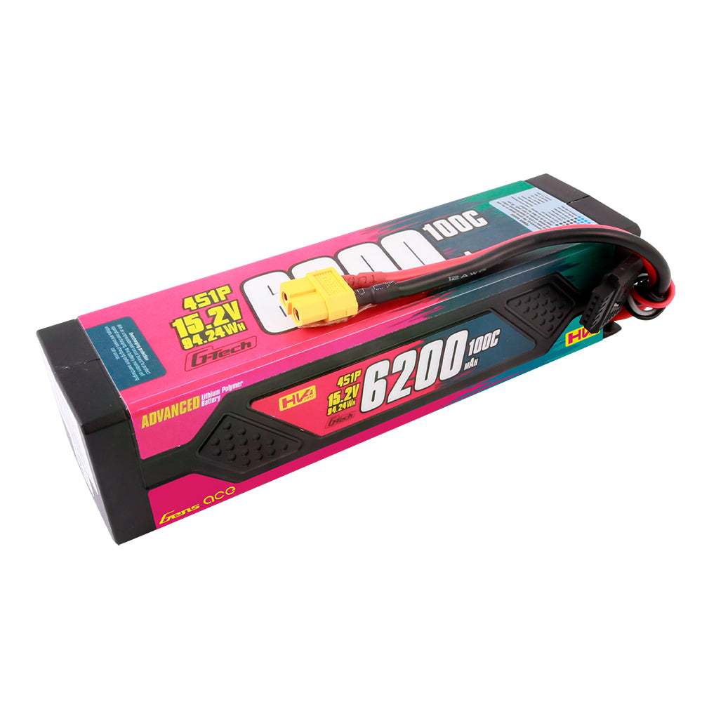 Gens ace G-Tech Advanced 6200mAh 15.2V 100C 4S1P HV Lipo Battery Pack HardCase with XT90 Gens ace G-Tech Advanced 6200mAh 15.2V 100C 4S1P HV Lipo Battery Pack HardCase with XT90
