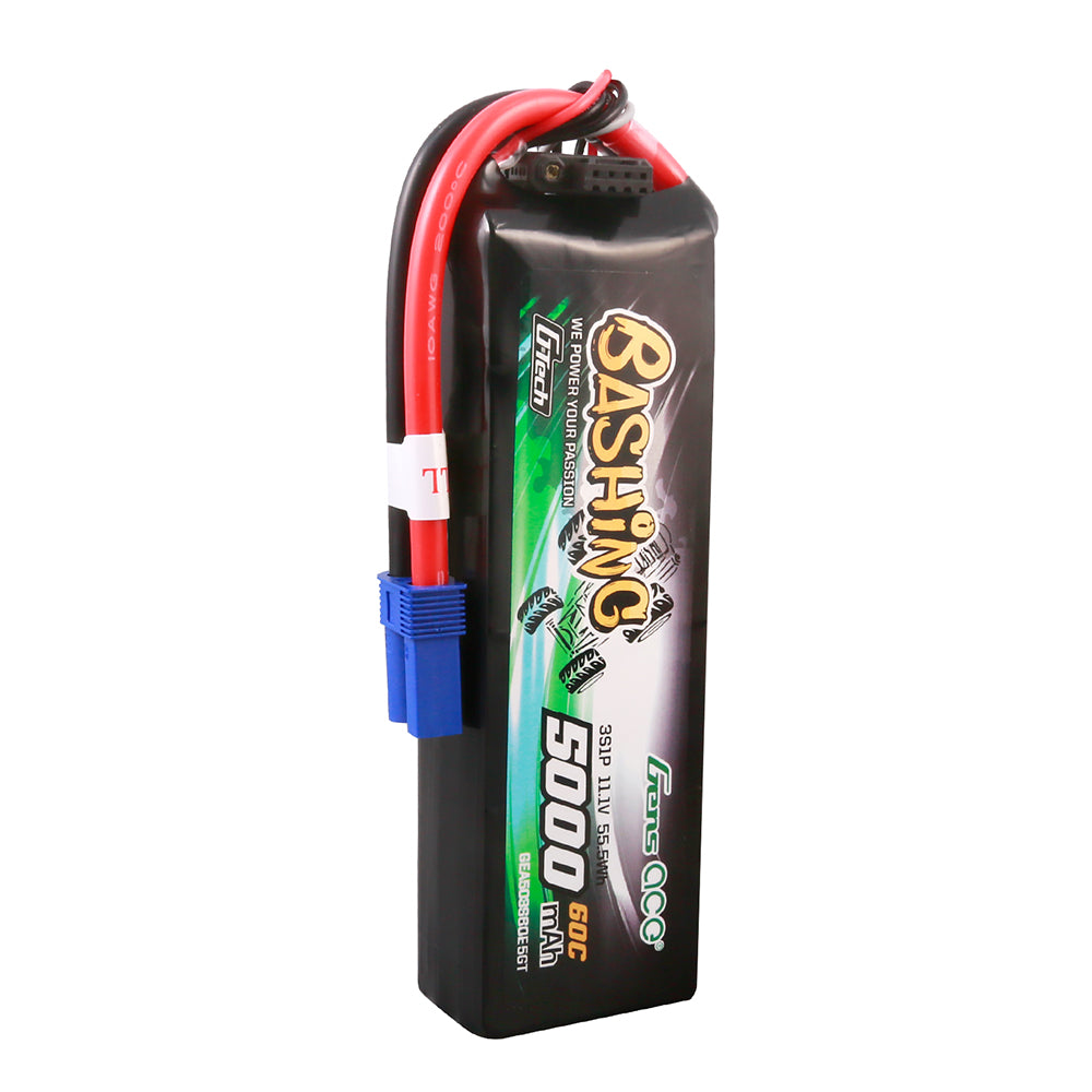 Gens ace G-Tech 5000mAh 11.1V 3S 60C Lipo Battery Pack with EC5 Plug-Bashing Series