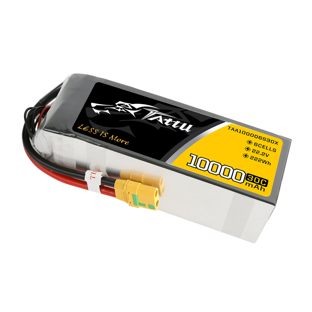 Tattu 10000 MAH 22,2 V 30C 6S1P Lipo-Akkupack mit XT90-Zündkerze