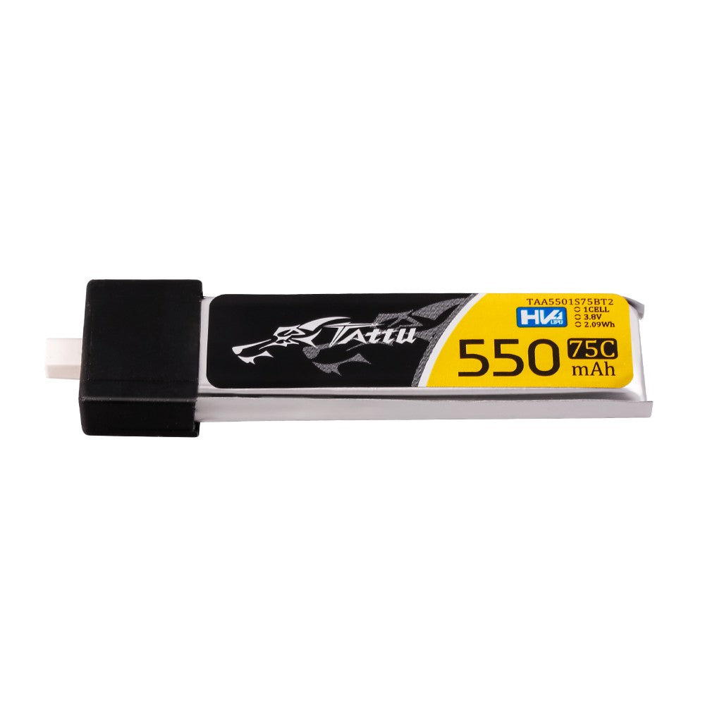 Tattu 1S 550 mAh 75C 3,8 V HV Lipo-Akku mit BT2.0-Stecker (5 Stück)