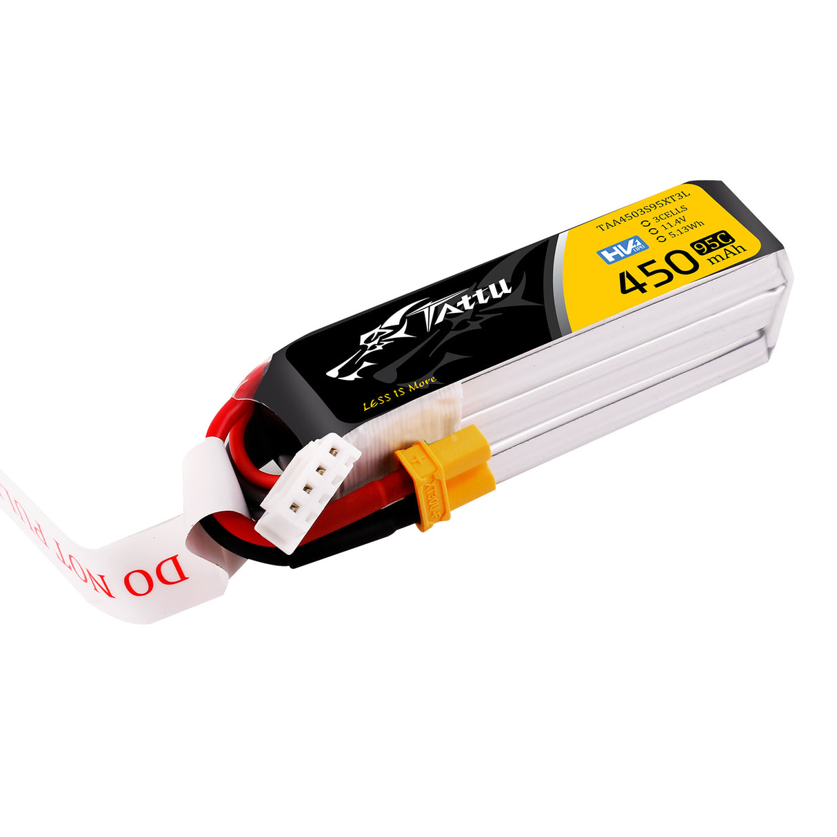 Tattu Lipo 450mAh 95C 3S1P 11,4V HV XT30U-F Langpackung