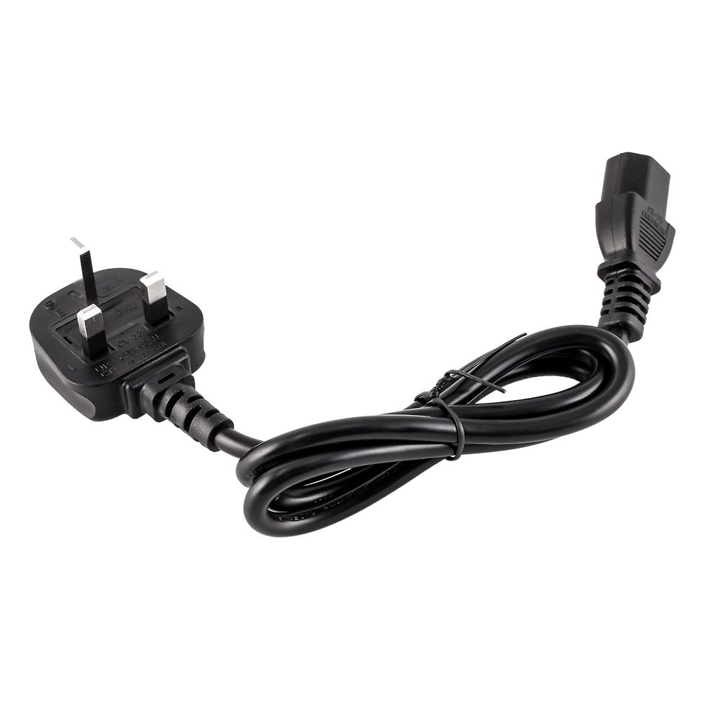 Tattu Power cord UK 3-Prong,  C13, 1m