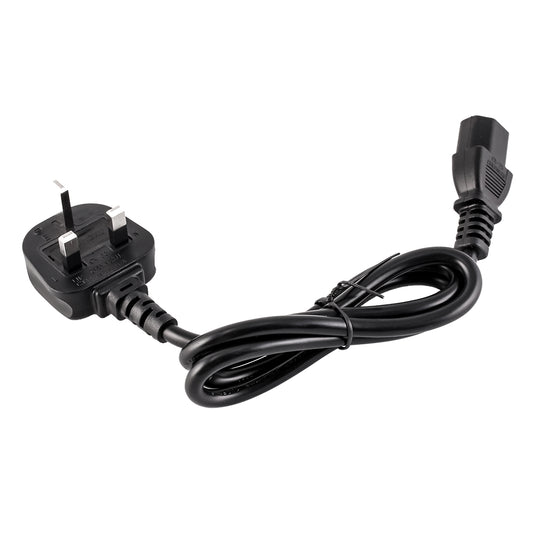 Tattu Power cord UK 3-Prong,  C13, 1m