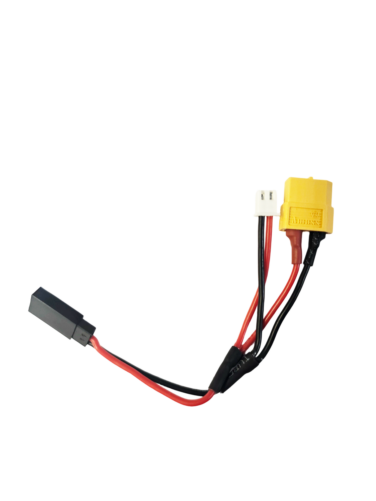 Gens ace XT60 female, JST-XHR-2P to JR-3P male adapter, 100mm