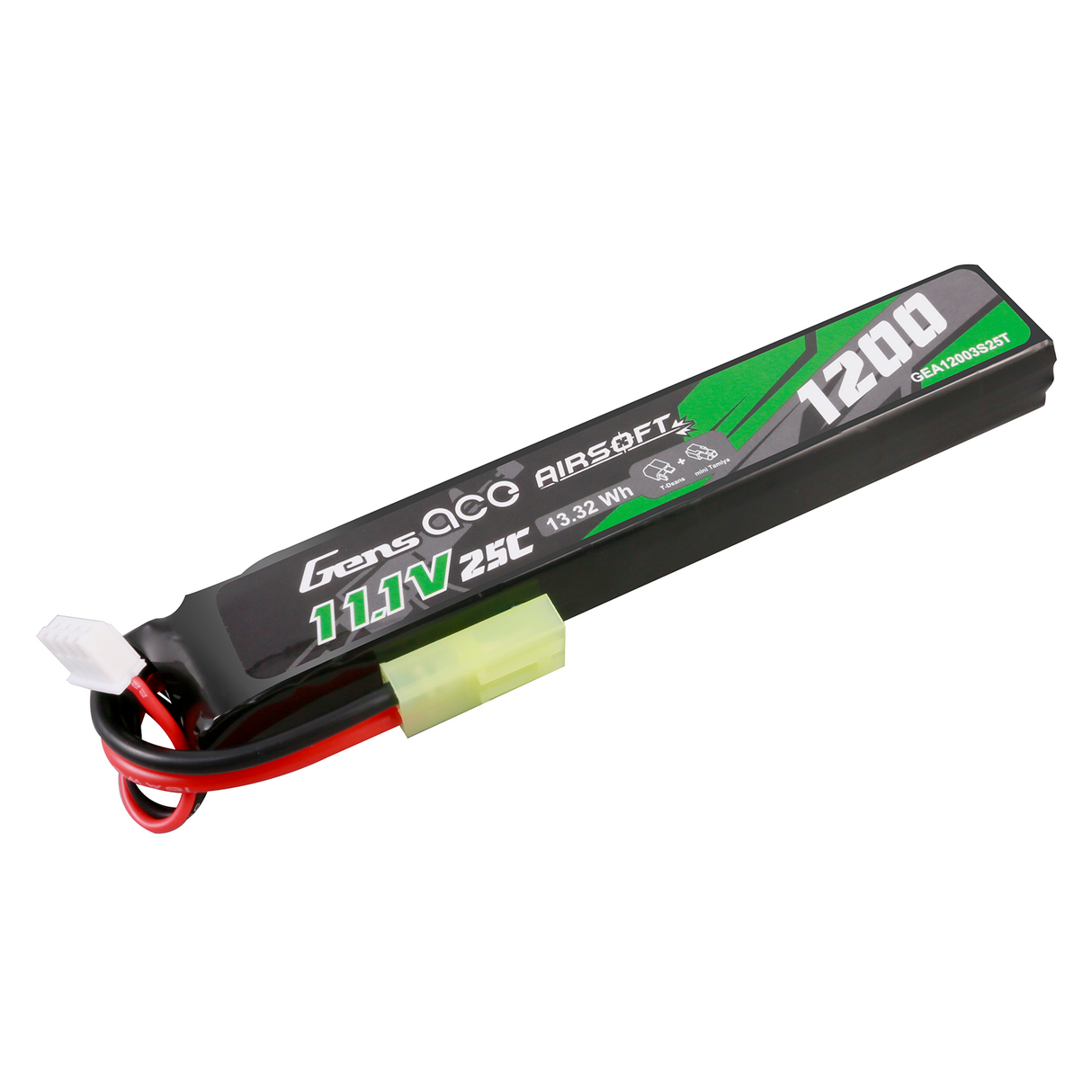 Gens ace 25C 1200mAh 3S1P 11.1V Airsoft Gun Lipo Battery with Tamiya Plug