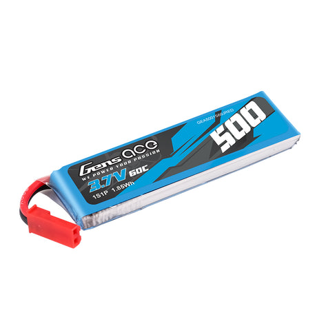 Gens ace  500mAh 3.7V 60C 1S1P Lipo Battery Pack with JST-SYP Plug