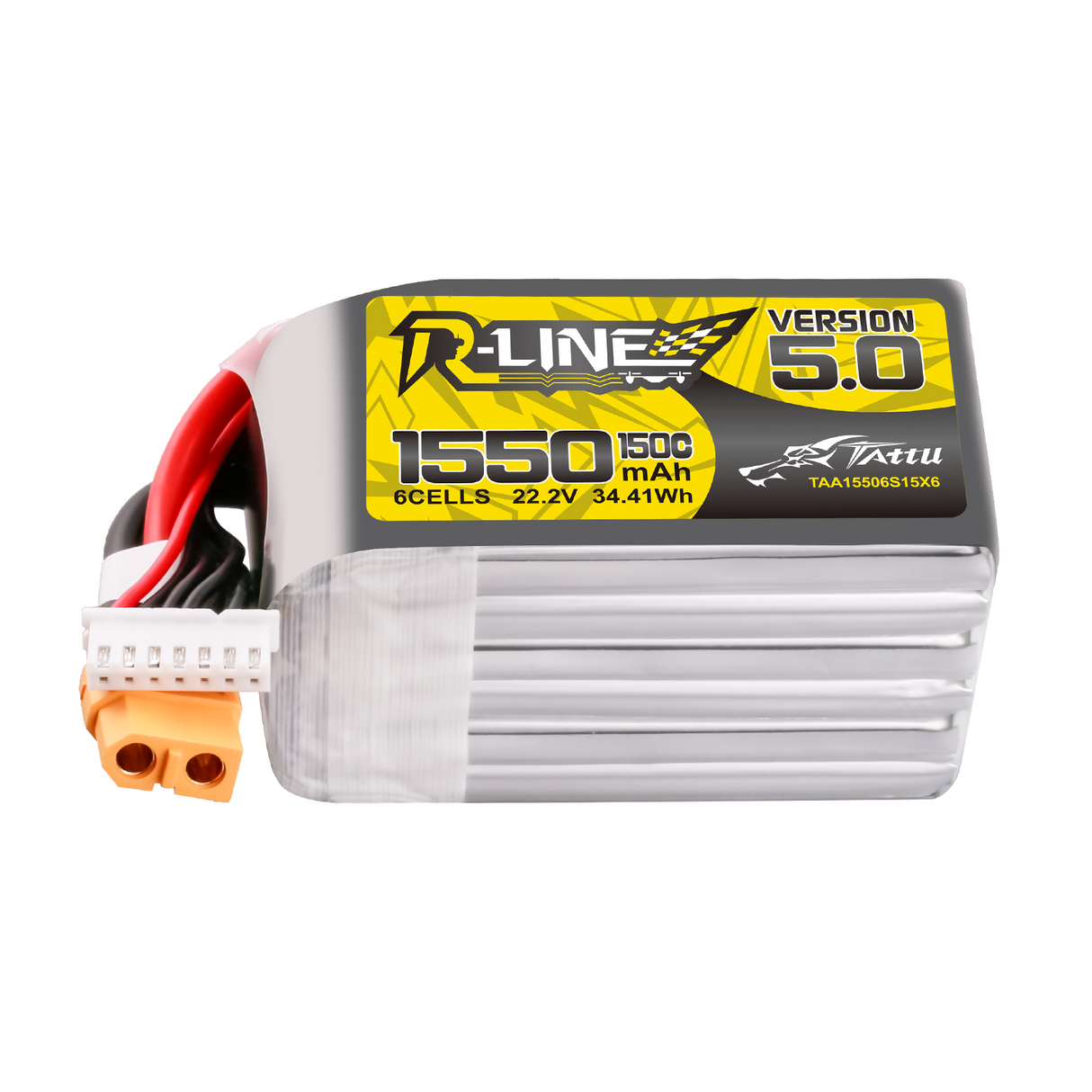 Tattu R-Line Version 5.0 1550 mAh 22,2 V 150C 6S1P Lipo-Akkupack mit XT60-Stecker