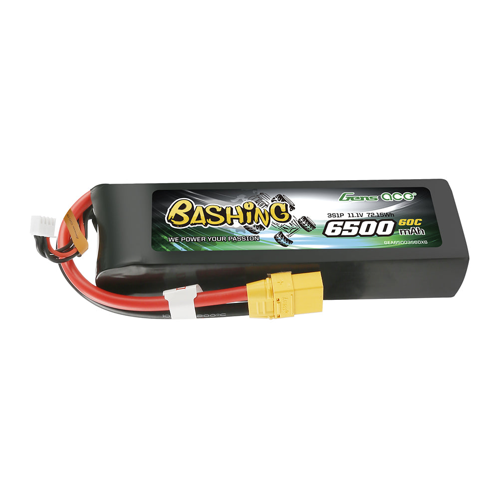 Gens ace 6500mAh 11,1V 60C 3S1P Lipo Akkupack mit XT90-Bashing Serie