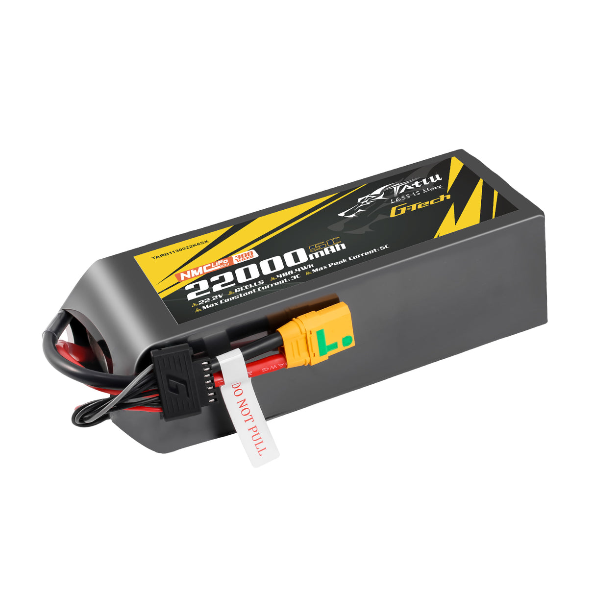 Tattu Semi-solid State 22000mAh 5C 22.2V 6S1P G-Tech Lipo Battery Pack with XT90S-F