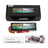 Gens ace Bashing G-Tech 4400mAh 7.4V 2S1P 60C RC Car Lipo Battery Pack  Deans(T) Plug, Hardcase 759-17#