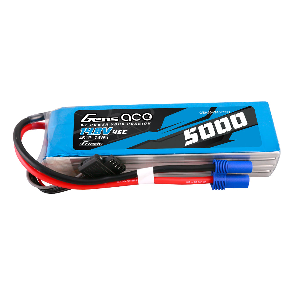 Gens ace G-Tech 5000 mAh 14,8 V 45 C 4S1P Heli Lipo Akku mit EC5 Stecker