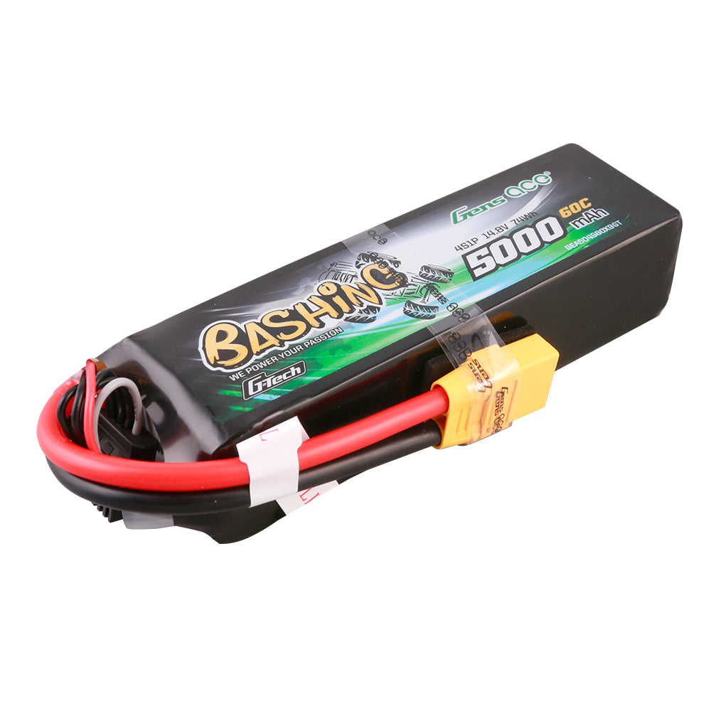 Gens ace G-Tech 5000mAh 14.8V 4S1P 60C Lipo Battery Pack with XT90 Plug-Bashing Series Gens ace G-Tech 5000mAh 14.8V 4S1P 60C Lipo Battery Pack with XT90 Plug-Bashing Series