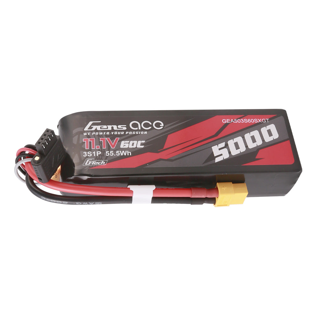Gens ace 5000mAh 11.1V 60C 3S1P Short-Size Lipo With XT60 Plug Gens ace 5000mAh 11.1V 60C 3S1P Short-Size Lipo With XT60 Plug