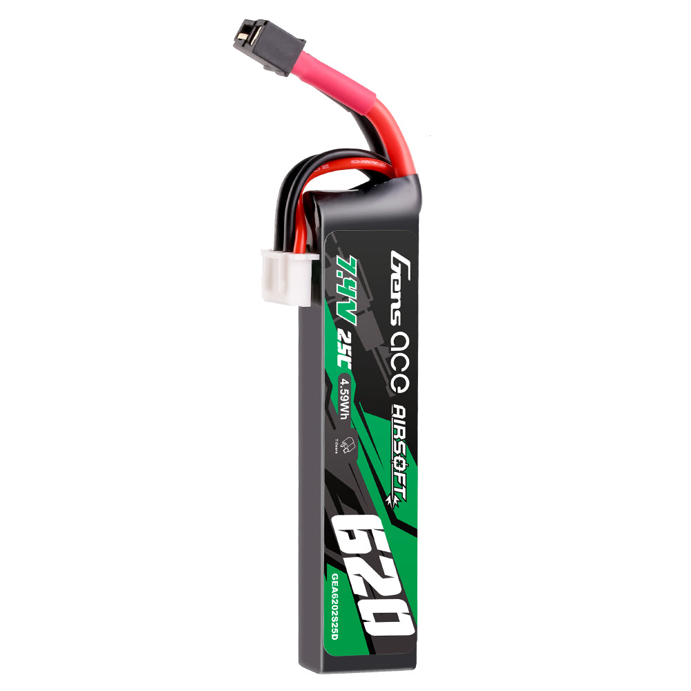 Gens ace 25C 620 mAh 2S1P 7,4 V Airsoft-Waffe Lipo-Akku mit Mini-Deans(T)-Stecker