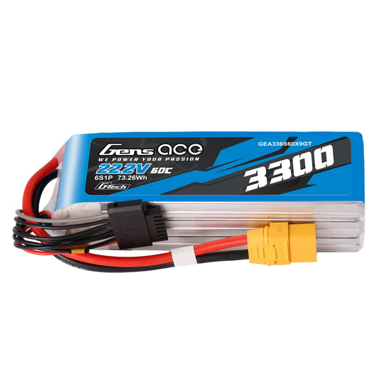 Batterie Gens Ace G-Tech 3300mAh 22.2V 60C 6S1P XT90 LIPO