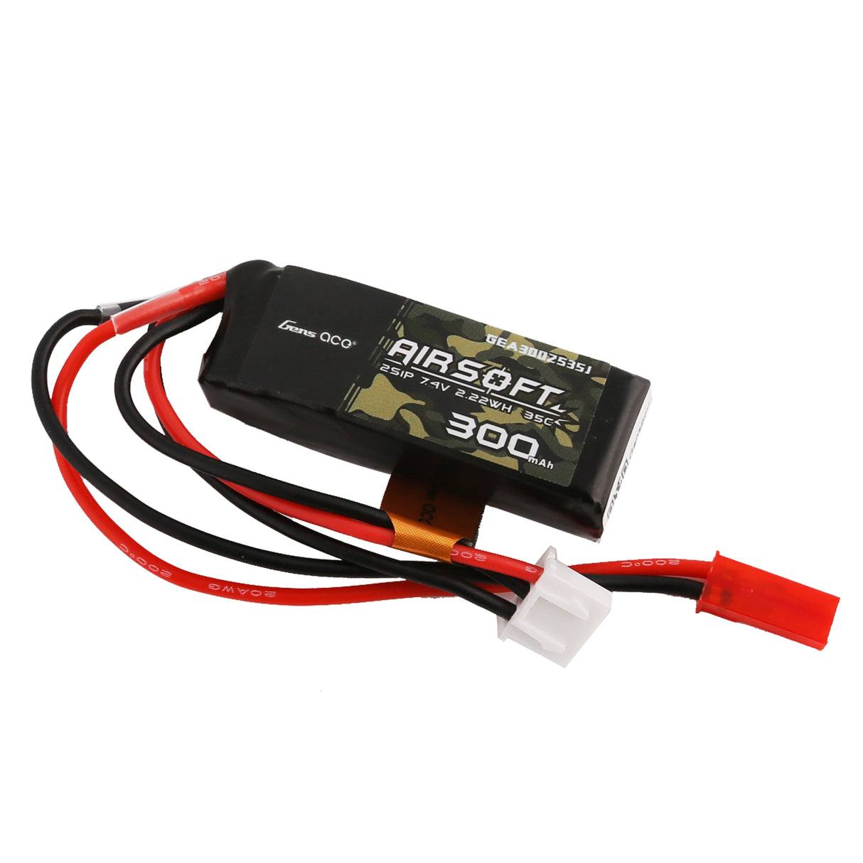 Gens ace 35C 300 mAh 2S1P 7,4 V Airsoft Gun Lipo-Akku mit JST-SYP-Stecker