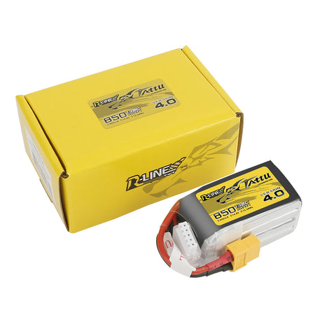 Tattu R-Line Version 4.0 850mAh 4S 14.8V 130C Lipo Battery Pack with XT60 Plug