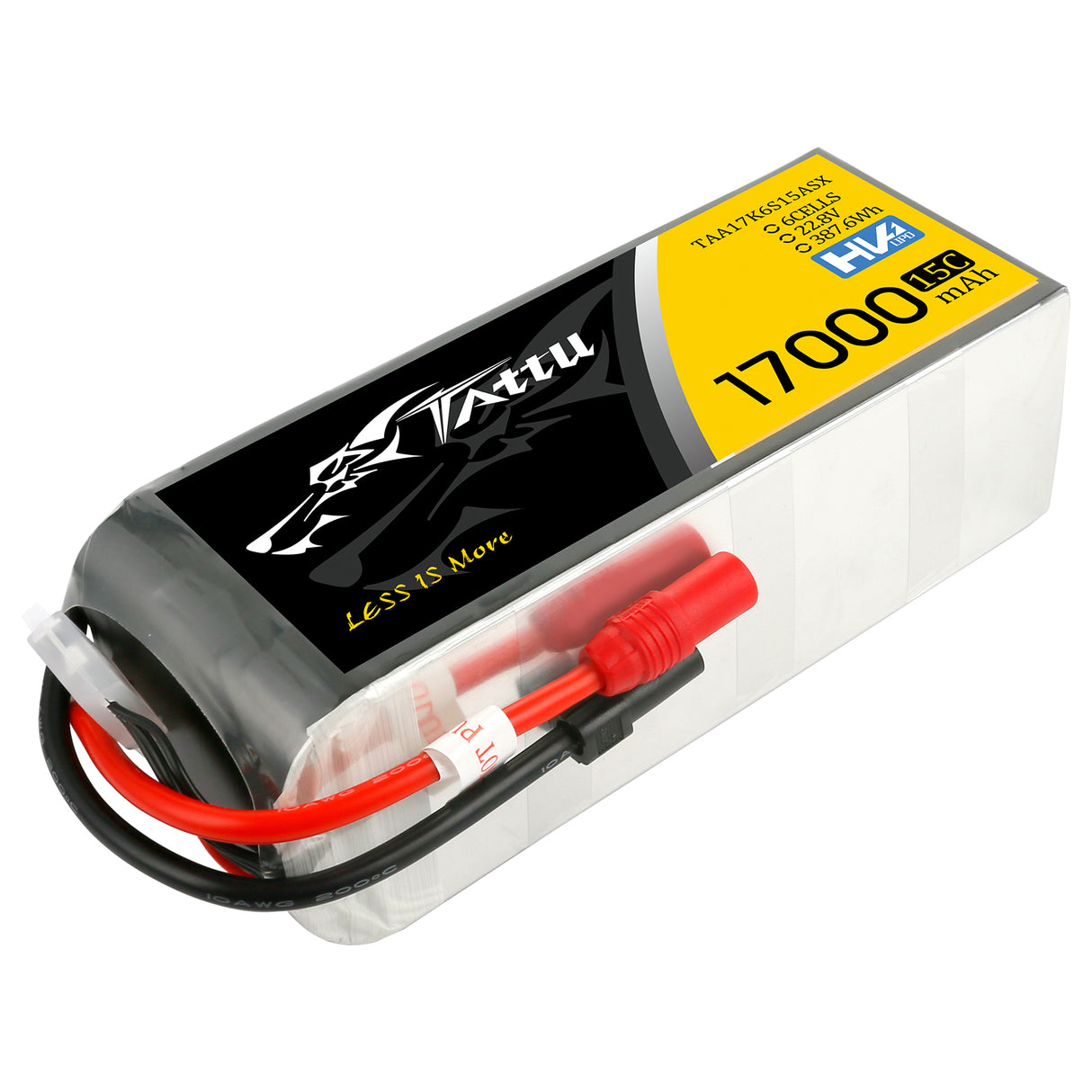 Tattu 17000mAh 22.8V 15C 6S1P HV High Voltage Lipo Battery with AS150+XT150 Plug