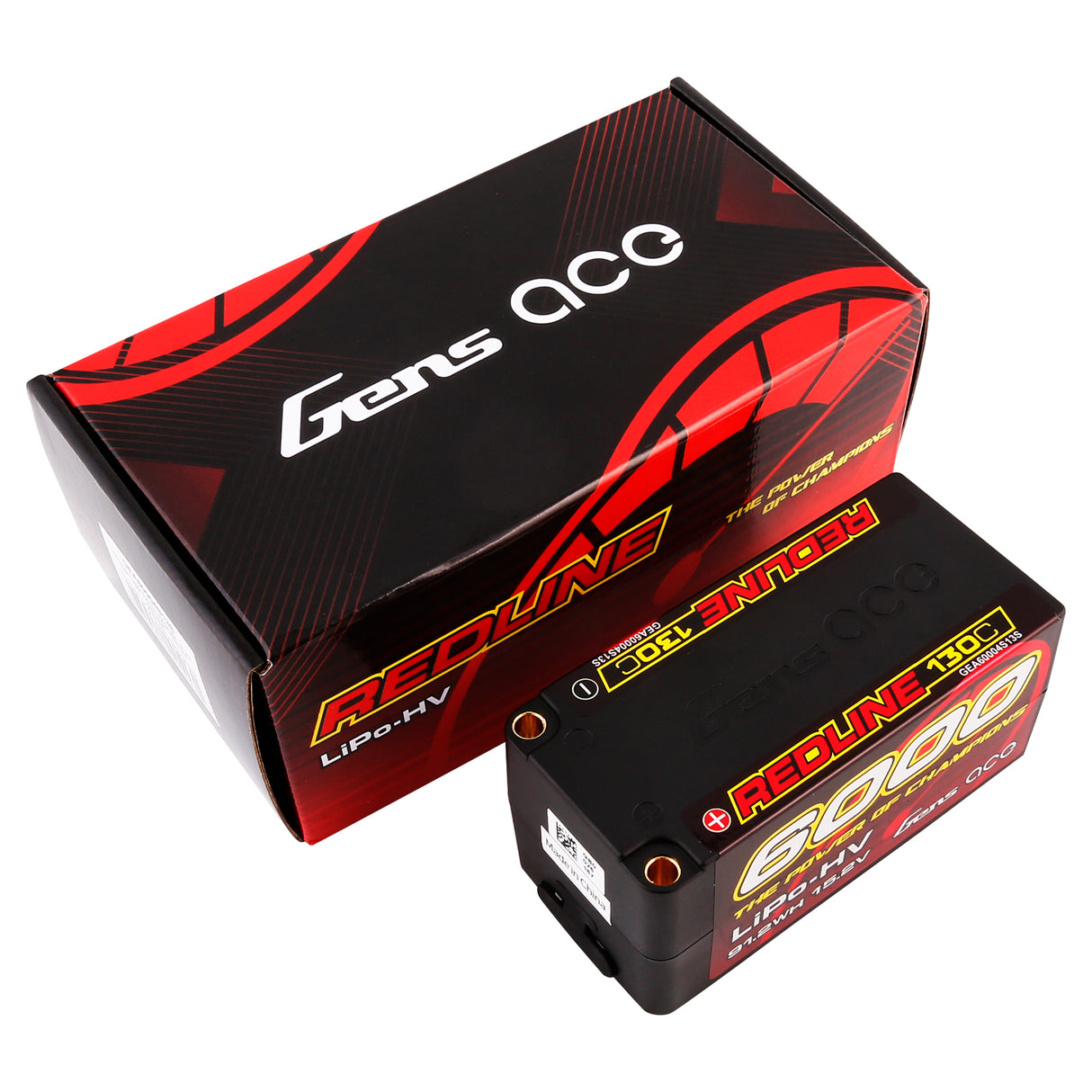 Gens ace Redline 1.0 6000mAh 4S2P 15.2V 130C HardCase 69# HV LiPo Battery