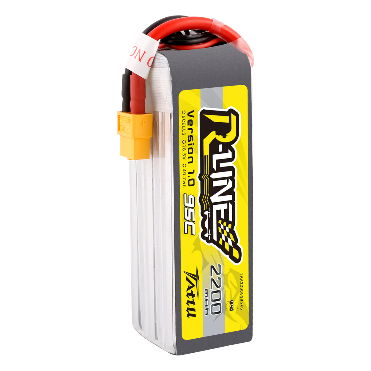 Tattu R-Line 18.5V 2200mah 5S 95C Lipo Battery with XT60 Plug