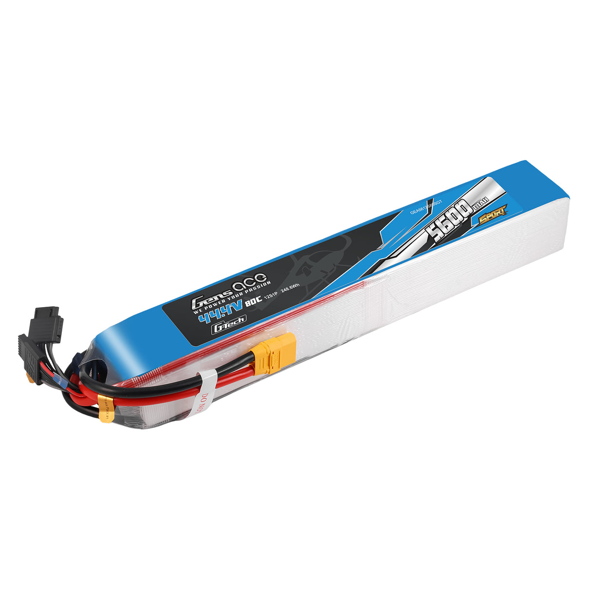 Gens Ace G-Tech 3500mAh 44.4V 80C 12S1P XT90 LIPO Battery Pack