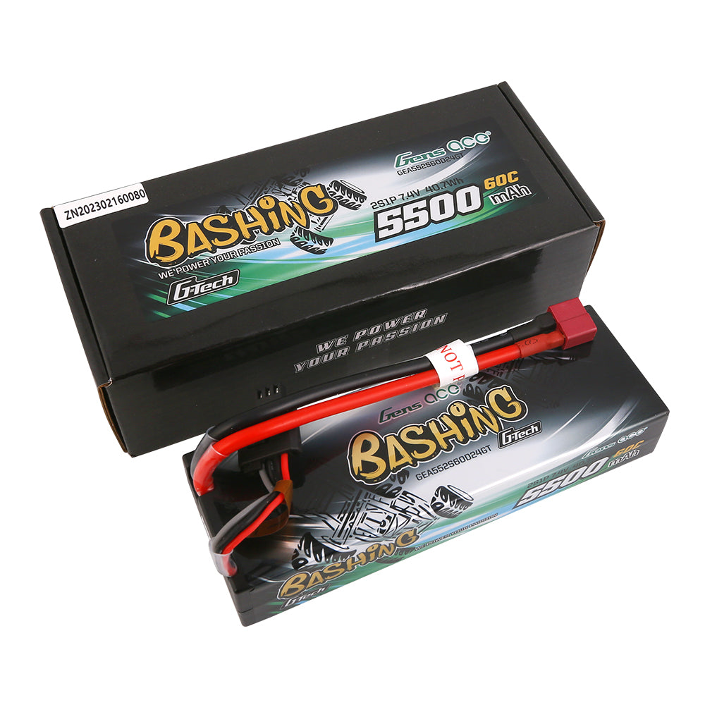 Gens ace G-Tech 5500mAh 7.4V 2S1P 60C car Lipo Battery Pack Hardcase 24# with T Plug Gens ace G-Tech 5500mAh 7.4V 2S1P 60C car Lipo Battery Pack Hardcase 24# with T Plug