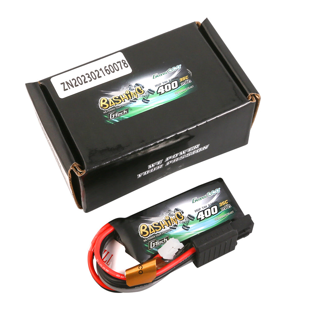 Gens ace G-Tech 400 mAh 7,4 V 2S1P 35C Lipo-Akkupack mit JST-PHR Plug-Bashing-Serie