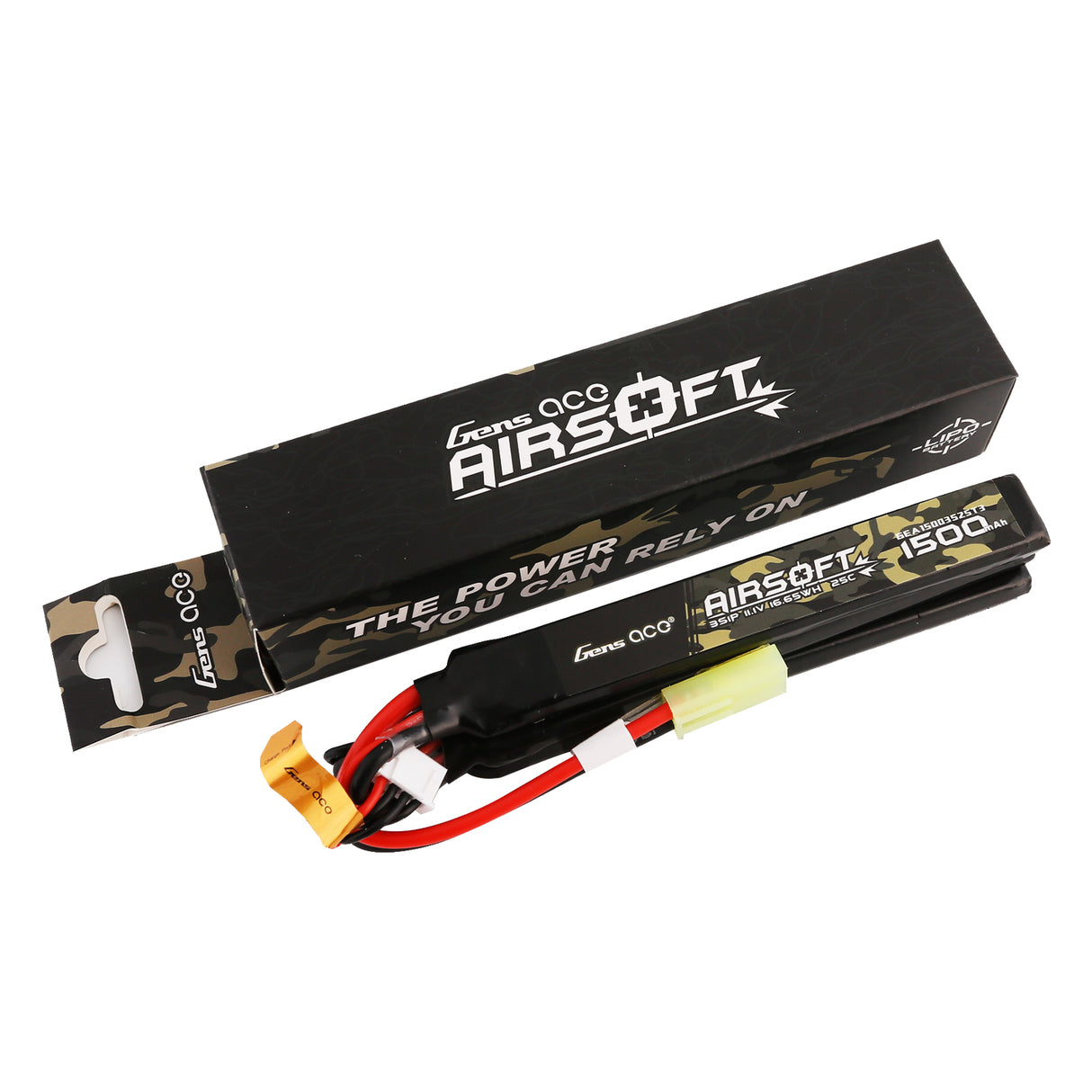 Gens ace 25C 1500 mAh 3S1P 11,1 V Nunchuck 3X Airsoft Gun Lipo Akku mit Mini-Tamiya-Stecker