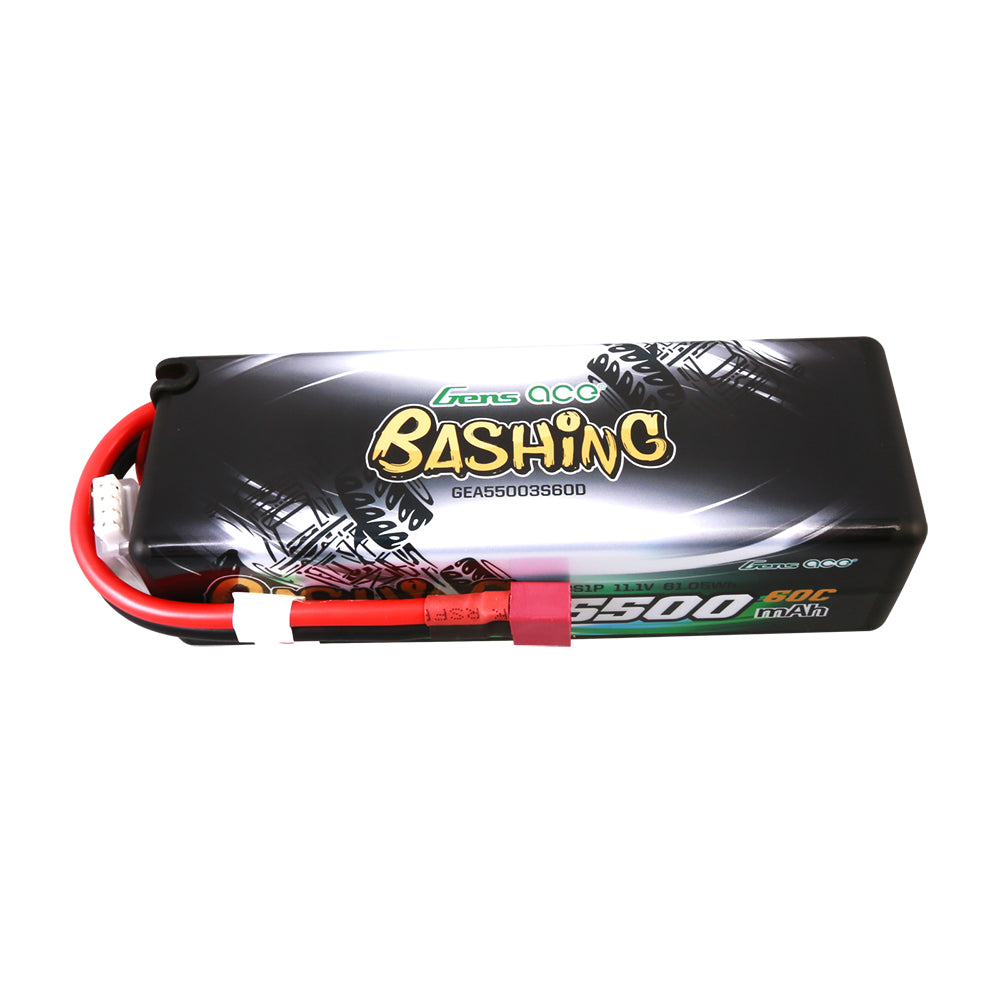 Gens ace 5500mAh 11.1V 3S1P 60C HardCase 15# car Lipo Battery with T-plug