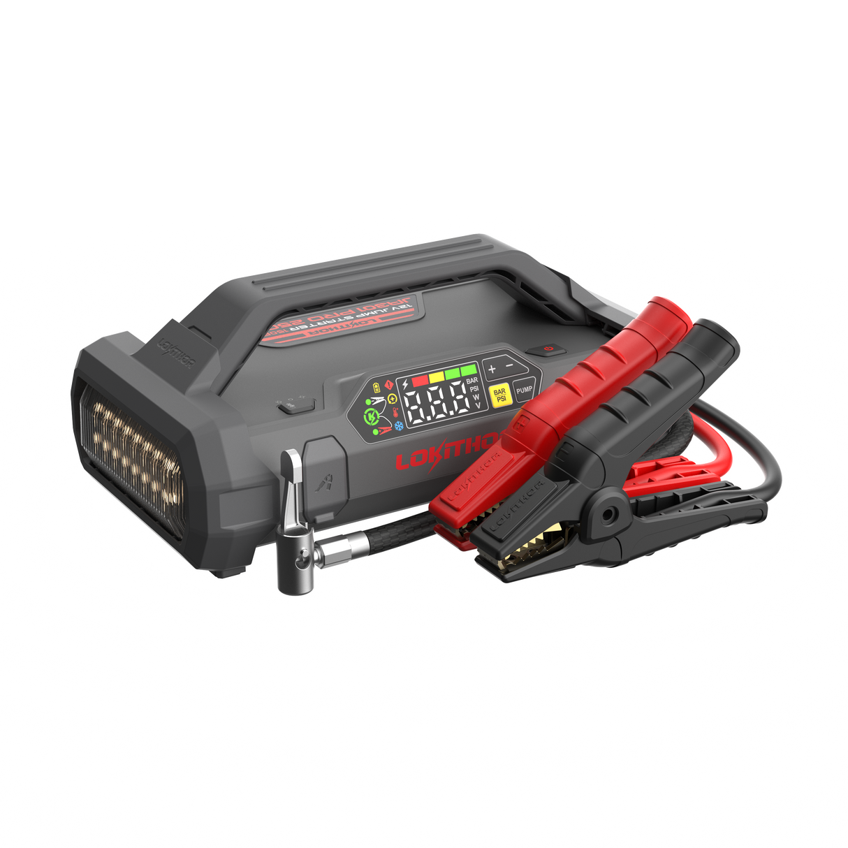 Lokithor JA301 PRO Jump Starter with Air Compressor | 4 IN 1