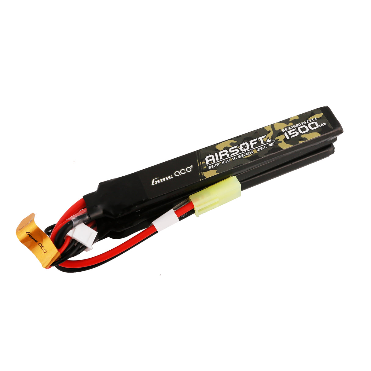 Gens ace 25C 1500 mAh 3S1P 11,1 V Nunchuck 3X Airsoft Gun Lipo Akku mit Mini-Tamiya-Stecker