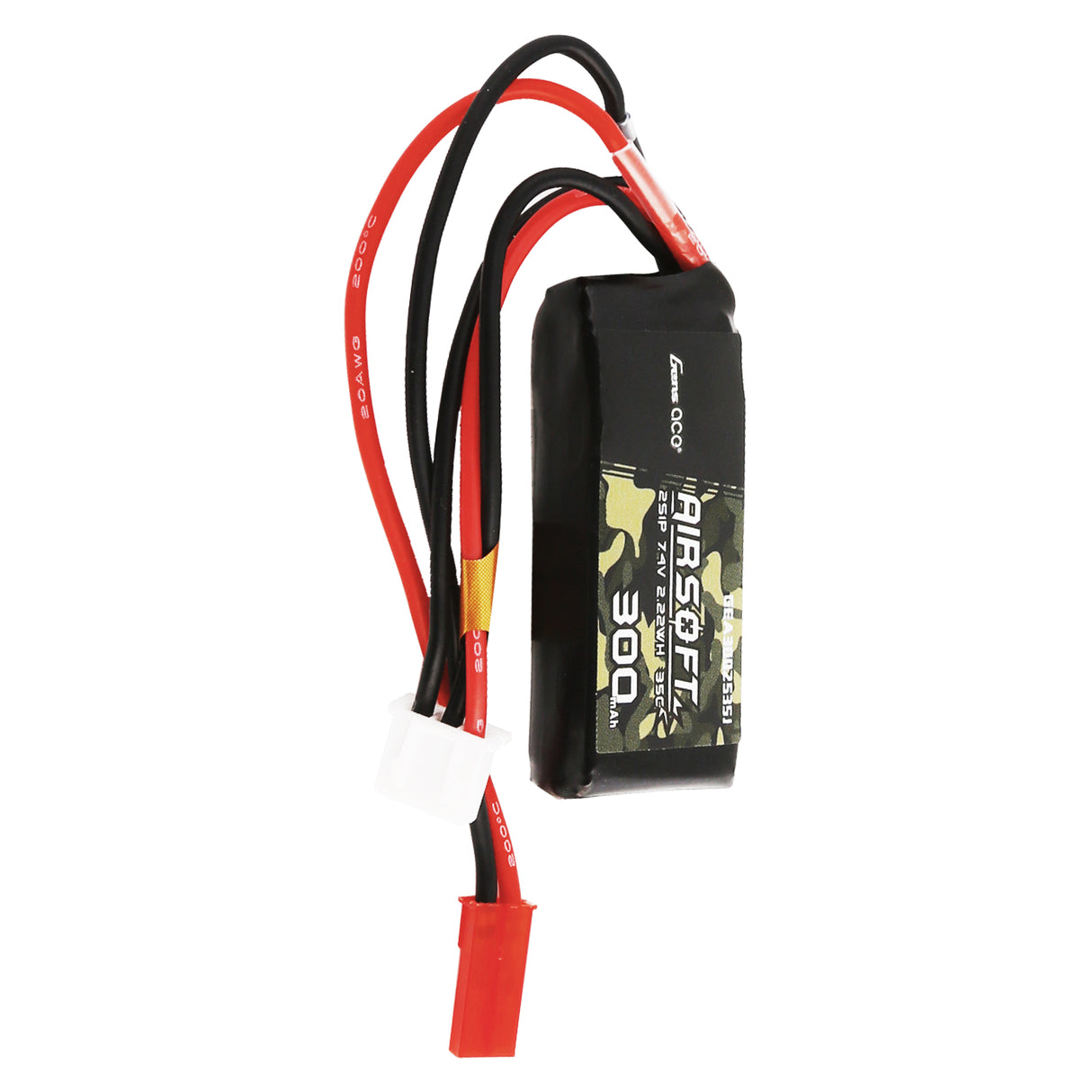 Gens ace 35C 300 mAh 2S1P 7,4 V Airsoft Gun Lipo-Akku mit JST-SYP-Stecker