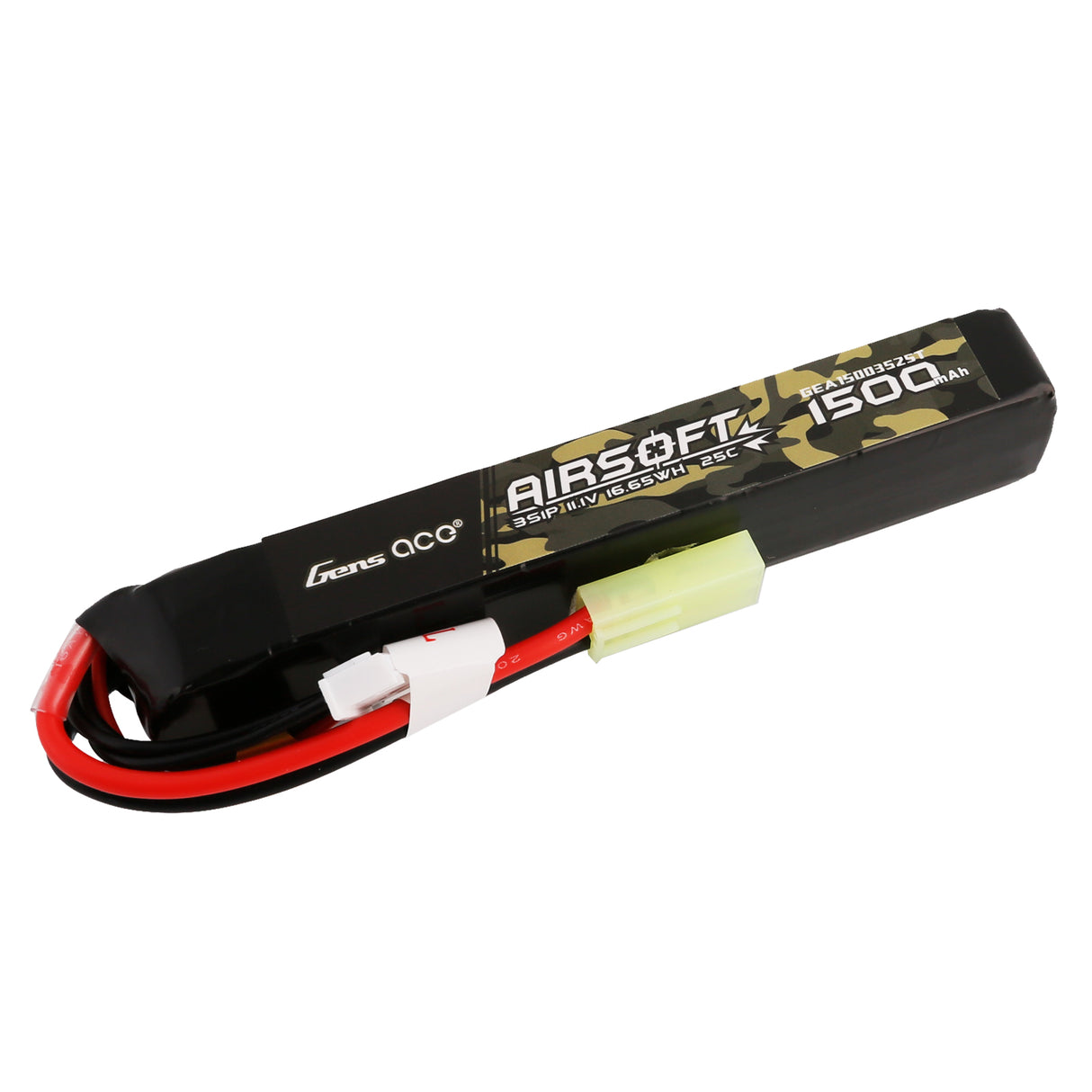 Gens ace 25C 1500 mAh 3S1P 11,1 V Airsoft Gun Lipo Akku mit Mini-Tamiya-Stecker