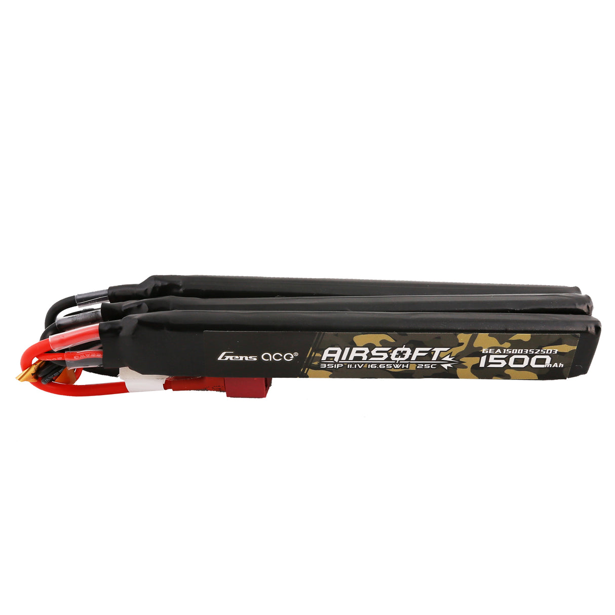 Gens ace 25C 1500 mAh 3S1P 11,1 V Nunchuck 3X Airsoft Gun Lipo Akku mit T-Stecker