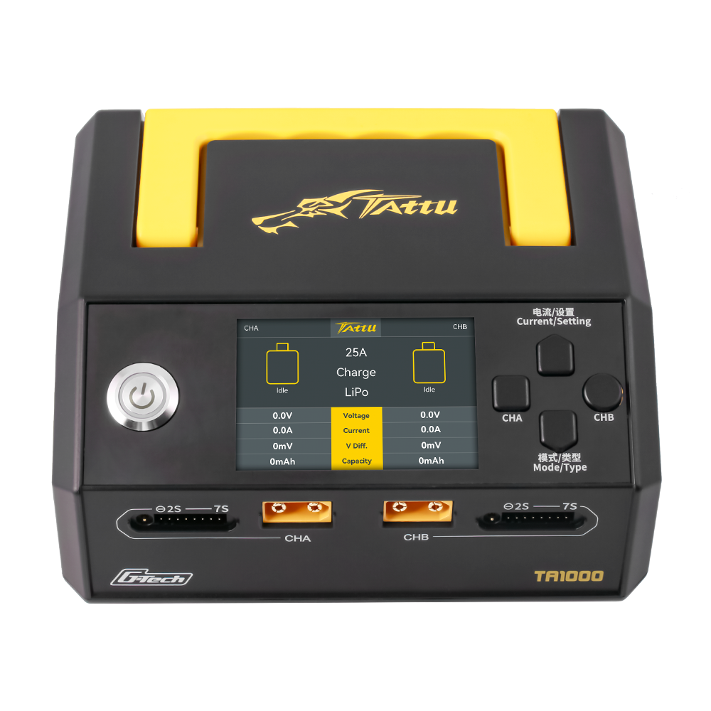 Tattu TA1000 G-Tech Dual-channel Charger 25A*2 1000W for 1S-7S Drone Battery