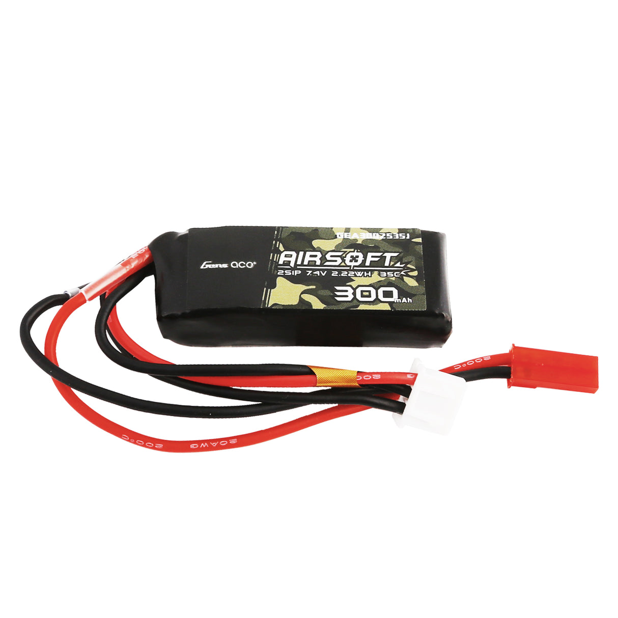 Gens ace 35C 300 mAh 2S1P 7,4 V Airsoft Gun Lipo-Akku mit JST-SYP-Stecker